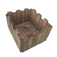Desain kerajinan garis kotak kayu pot bunga kayu elegan & penanam untuk Taman & Rumah Untuk bunga & penanaman