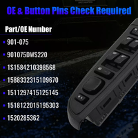 15883323 Interruptor Maestro de Control de Ventanilla Eléctrica Delantera Izquierda para GMC Sierra Chevrolet Silverado 2003-2007 Reemplazo OEM