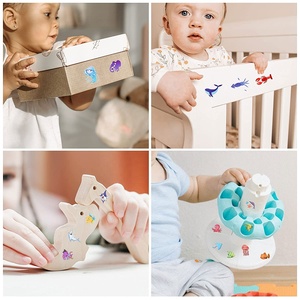 สติกเกอร์รอย<span class=keywords><strong>สัก</strong></span>ชั่วคราวกันน้ำออกแบบลายการ์ตูนรูปสัตว์สำหรับใบหน้าของเด็ก - Product Image 6