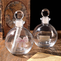 Diffuseur de parfum en verre vide de haute qualité en forme de boule, 100 ml, 150 ml, 250 ml, avec bouchon en bois pour la décoration de la maison