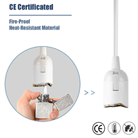 Câble Rallonge EU AC 250V avec Interrupteur et Douille E27 pour Suspension Luminaire Plafonnier