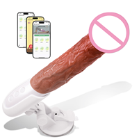 Realistischer Silikon 9,8 Zoll Heiz- und Stoßdildo mit Saugnapf, APP-Fernbedienung, Wasserdicht, Umweltfreundlich, G-Punkt-Vibrator für