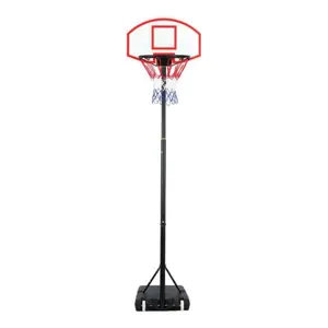 Tragbarer Basketball korb im Freien 4.9-6.9ft Höhen verstellbarer Reifen, Rückwand system