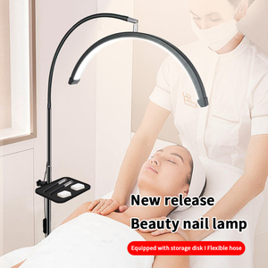 21-inch 36W LED nửa mặt trăng đèn cho lông mi mở rộng cổ ngỗng vẻ đẹp Đèn salon văn phòng cạnh giường ngủ mặt trăng ánh sáng sàn với khay - Product Image 2