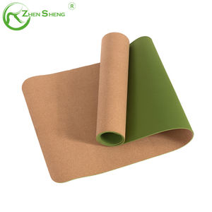 Zhensheng impresión personalizada eco amigable gimnasio fitness y construcción Cuerpo Conjunto TPE corcho esterilla de <span class=keywords><strong>yoga</strong></span> - Product Image 4