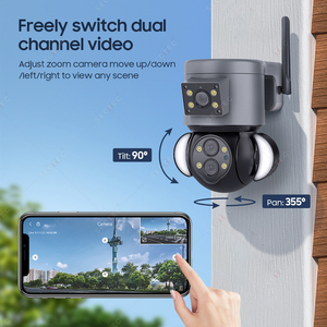 SECTEC Nhãn Hiệu Riêng HD Ngoài Trời Sân Đèn Pha Nhiều Ống Kính An Ninh Máy Ảnh Thông Minh An Ninh 10X Zoom PTZ CCTV Camera - Product Image 5