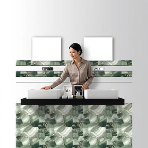 Digital Inkjet Ceramic <b>Wall</b> Tiles 300x450mm Glossy Glazed Emerald Green Design <b>for</b> Kitchen Living Interiors - Product Image 4