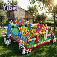 Château gonflable direct d'usine avec la glissière pleine d'entrain animale colorée pour des amusements d'école et de centre commercial