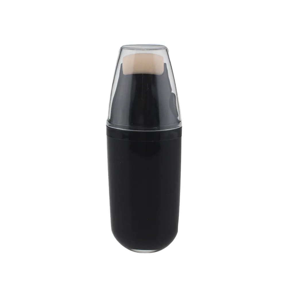 Leere schwarze BB-Creme flasche, Roller-Plastik flasche mit Schwamm applikator