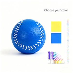 Jouet anti-stress - Balle à presser en mousse PU en forme de balle de baseball, impression numérique personnalisée, portable, promotionnel - Product Image 3