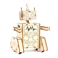 Kit de bricolage robotique éducatif en bois OKYN-Y2375 STEM avec commande vocale IA, jouet robotique interactif pour adolescents, idéal pour les salons scientifiques