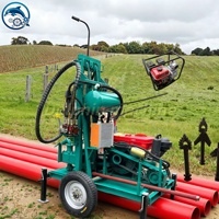 Machine de forage de puits d'eau portable, profondeur 80m-150m, avec pompe à eau et tiges de forage