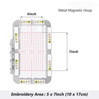 Nouveau cerceau à broder magnétique en métal pour machine à broder domestique informatisée POOLIN EOC05 EOC05RE EOC05RE(2 en 1)