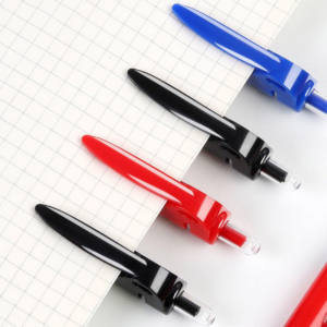 Vente chaude Publicité noir rouge bleu Presse <span class=keywords><strong>Action</strong></span> presse en plastique Stylets Bureau école entreprise Utiliser encre <span class=keywords><strong>gel</strong></span> Stylo - Product Image 6