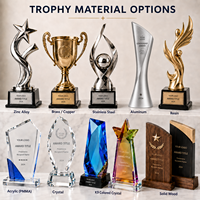 Placa de premio de madera personalizada de fábrica, trofeo de cristal con forma de logotipo para ceremonias escolares, clubes y reconocimientos.