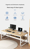 Bureau d'ordinateur convertible en bois écologique populaire pour la maison, grande capacité de rangement, idéal pour l'apprentissage, les jeux, l'e-sport, design moderne pour chambre à coucher