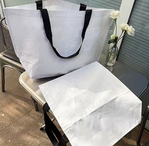 Sac de courses réutilisable personnalisé de grande taille, sac de déménagement, sac écologique recyclable, pliable, <span class=keywords><strong>portable</strong></span>, sac fourre-tout robuste, sacs en PP noirs - Product Image 4