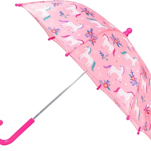 Factory Customized Logo 16 Inch Clear Umbrellas Kids Parasol Colorful Pongee Cloth Cute Umbrella with Printing for Promotion - Product Image 2