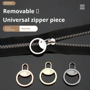 Removable Portable <strong>Zip</strong> Pull Detachable <strong>Replacement</strong> Zipper Head Sliders Fix Metal Zipper Pullers - Product Image 2