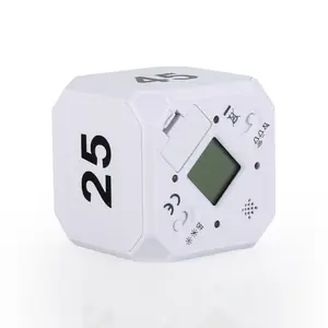 2022 New Design Gyro Induction Kit Timer Rubik's Cube Timer Led Small Display Countdown Kitchen Timer