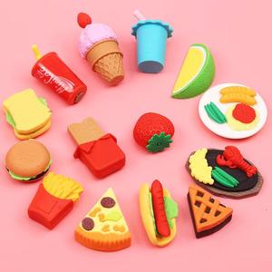 卸売かわいい3Dクリエイティブソフト鉛筆消しゴム取り外し可能ケーキ食品デザイン子供のための消去しやすいクリエイティブギフト製ゴム - Product Image 2
