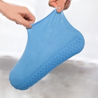 Offre Spéciale Silicone chaussure couverture pluie réutilisable étanche protecteur bottes de pluie pour femmes hommes antidérapant Sport chaussures couvre