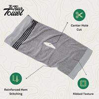 Serviette de golf en coton éponge avec logo personnalisé Grande serviette de golf style caddie en différentes couleurs avec trou