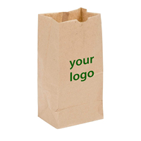 Sacs en papier biodégradables Eco Coffee Lunch Packaging recyclables Sos Square Shopping Candy Logo Printed Paper Bags