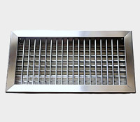 Sortie de persienne à double couche en acier inoxydable épaissi, persienne à double couche adaptée aux sorties de ventilation HVAC