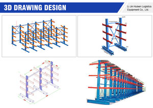 Rak Pallet Selektif Baja Cantilever Tugas Berat yang Dapat Disesuaikan untuk Peralatan Penyimpanan Berat di Gudang - Product Image 5