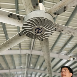 Ventilateur de plafond HVLS intérieur/extérieur de 10 à 24 pieds avec moteur PMSM pour église et entrepôt - Product Image 3