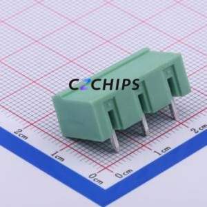 DB2ERC-7.62-3P-GN Plug-in Terminal Block Bent Lead Through Hole,P=7.62mm Board-to-Board / Socket - Closed 1x3P 7.62mm Green - Product Image 2