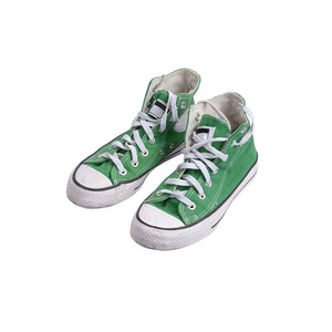 Zapatillas Deportivas de Lona Transpirables con Cordones Verdes, Cordones Blancos, Estilo Casual Unisex para Calle - Product Image 1