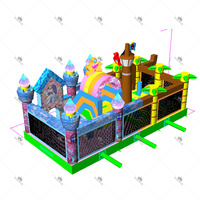 Nouveau design commercial : Château gonflable combiné pirate et princesse avec toboggan pour la location et la vente