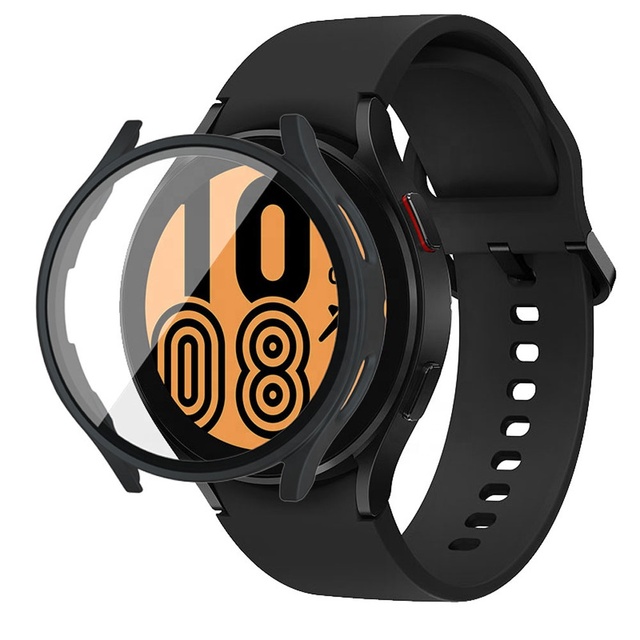 44MM 40MM Shockproof Classic Black PC Full HD Screen Protective Watch Case for Samsung Galaxy Watch 4 5 6