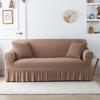 Housse de fauteuil et de canapé avec jupe, durable, lavable, très extensible, protection universelle pour meubles