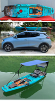 Kayak de pêche monoplace de 3 mètres, bateau à rames en plastique, canoë de mer, avec moteur électrique ou pédalier, siège au choix