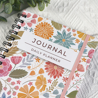 Gran oferta A5 cuaderno encuadernado en espiral personalizado Agenda con papel y cubierta de tela tamaño B5
