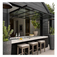 Fenêtres à auvent en aluminium isolées avec double vitrage trempé personnalisées CBMmart, style moderne, ouverture électrique à persiennes