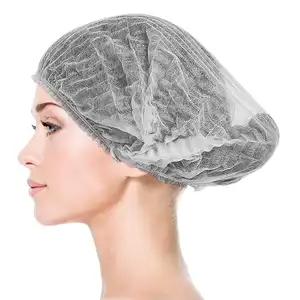 Disposable Bouffant Cap Non Woven White Disposable Mob Cap Head Cover Surgical Doctor Hat Bouffant Medical Dust Caps Clip Strip