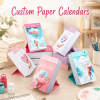 Calendrier de bureau 2027 personnalisé illustré à feuilles détachables, calendrier de table pliable avec motif personnalisé pour cadeaux de fêtes