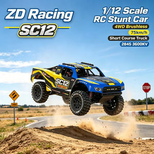 ZD Racing SC12 <span class=keywords><strong>Auto</strong></span> RC Acrobatica in Scala 1/12 4WD Brushless 75km/h Short Course Truck 2845 3600KV 35A Servo 3S RTR Giocattolo Telecomandato - Product Image 1