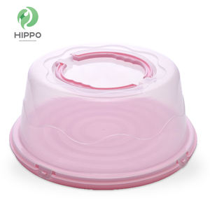 Porte-gâteau rond avec couvercle/couvercle de plateau à gâteau en plastique pour tarte dessert, support d'assiette à pâtisserie - Product Image 1