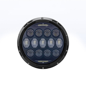 Asend 130W 10000LM <span class=keywords><strong>7</strong></span> inch đầu đèn với màu trắng DRL hổ phách lần lượt chiếu Plug & Play HI-LO chùm cho <span class=keywords><strong>4x4</strong></span> xe máy xe - Product Image 2