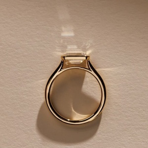 Custom Bezel Setting Diamond Jewelry 14k 18k Gold 1-5CT IGI Certified Lab Grown Diamond <b>Ring</b> <b>for</b> Women <b>Men</b> - Product Image 4