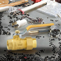 Válvula de Bola Manual de Latón para Control de Gas DunYun Modelo 628, Conexión DN 15 NPT/BSP 1/2, Caudal de 1-100 L/Min, 200 psi, Garantía de 3 Años