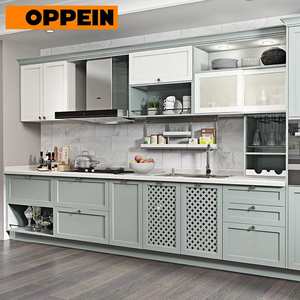 Para OPPEIN, coctelera de PVC de estilo rural pequeño, armario de cocina ajustado, juego completo, grifo de fregadero, bisagra, cajón deslizante, cajón contra salpicaduras - Product Image 2