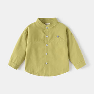 <span class=keywords><strong>Chemise</strong></span> unie à manches longues pour garçon, collection Printemps 2026 – <span class=keywords><strong>Jaune</strong></span>, Bleu, Blanc, Vert - Product Image 4