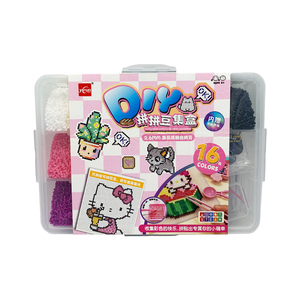 Niet-toxische plastic strijkparels speelgoedset 40000 stuks 16 kleuren grid doos Perler <span class=keywords><strong>kralen</strong></span> 2,6 mm met pegboard en accessoires tas - Product Image 1