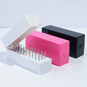 Nouvelle Boîte de Rangement Rectangulaire pour Embouts de Ponceuse à Ongles 30 Trous Rose Noir Blanc, Support <span class=keywords><strong>Vide</strong></span> pour Têtes de Vernis à Ongles, Présentoir de Manucure - Product Image 2